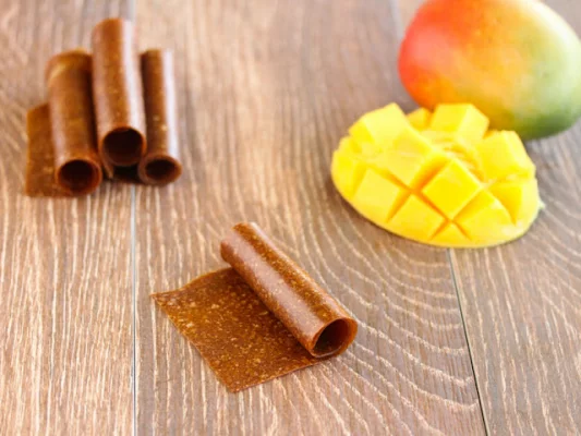 'Amsotto' or mango fruit leather is a delicious snack 