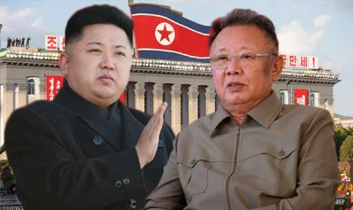 Kim Jong-Un and his father