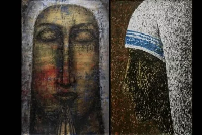 Salman basically works with canvas, acrylic and oil paints, in addition to charcoal and ink