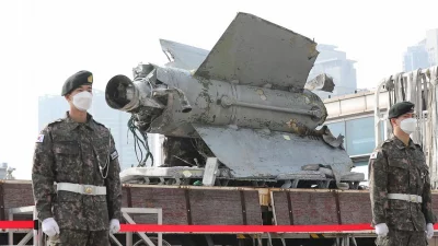 South Korea said that the same SA-5 surface-to-air missile type had been used by Russia against Ukraine in recent months.