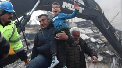 The rescue team was successful to rescue the boy in Turkey.